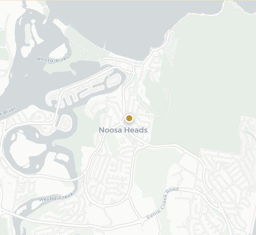 Map showing LUXE Noosa at Berrima Row, Noosa Heads